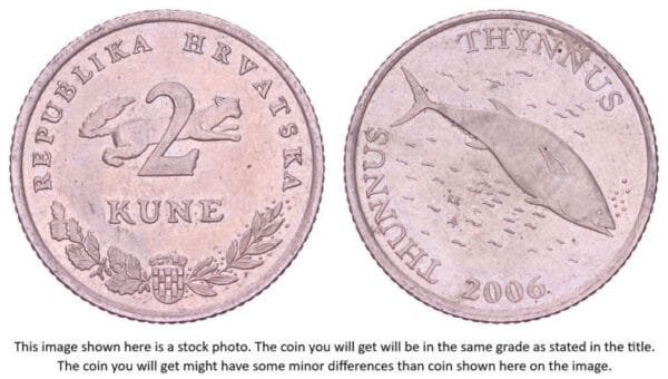 CROATIA 2 kune 2006 / Latin text / VF+