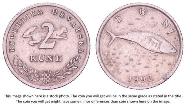 CROATIA 2 kune 1997 / Croatian text / VF