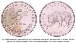 CROATIA 5 kuna 2022 / Latin text / XF