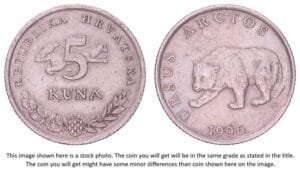 CROATIA 5 kuna 1996 / Latin text / VF