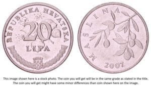 CROATIA 20 lipa 2007 / Croatian text / VF+