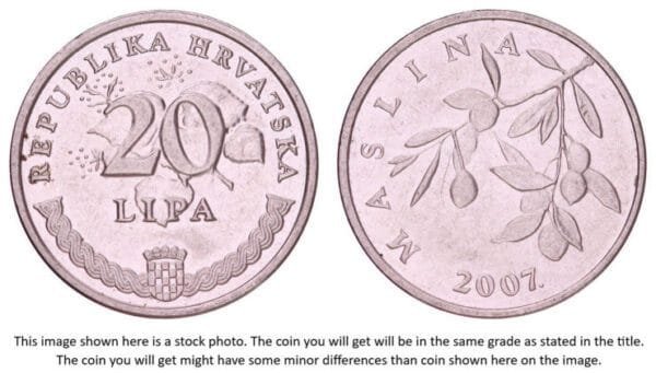 CROATIA 20 lipa 2007 / Croatian text / VF+