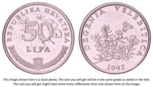 CROATIA 50 lipa 2002 / Latin text / XF