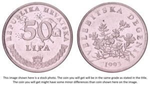 CROATIA 50 lipa 1993 / Croatian text / VF