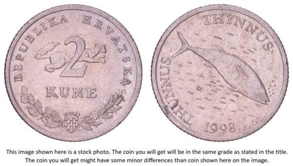 CROATIA 2 kune 1998 / Latin text / VF