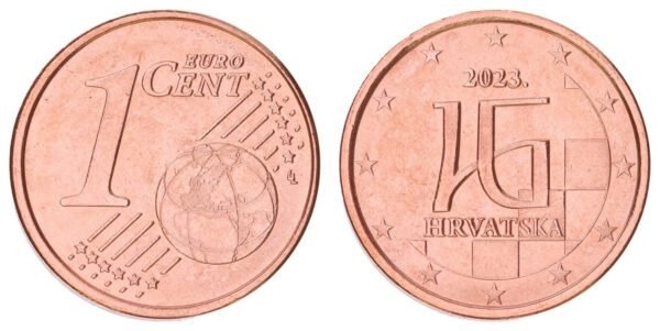 CROATIA 1 euro cent 2023 UNC