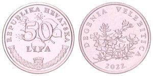 CROATIA 50 lipa 2022 / Latin text / UNC