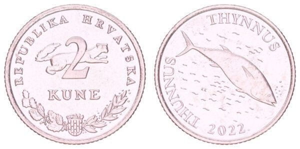 CROATIA 2 kune 2022 / Latin text / UNC