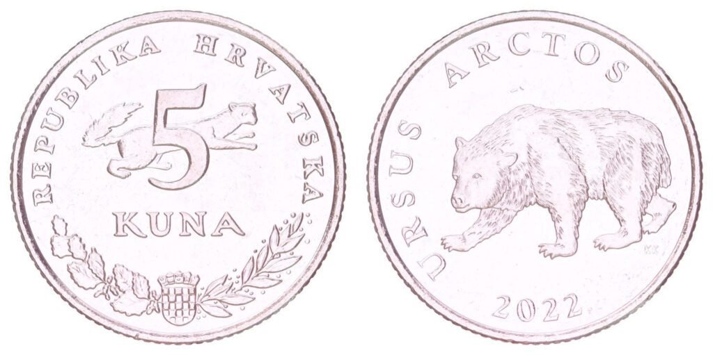 CROATIA 5 kuna 2022 / Latin text / UNC