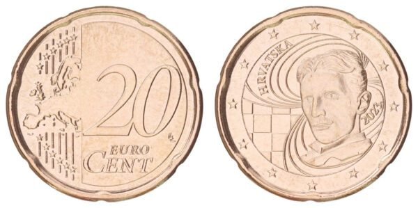 CROATIA 20 euro cents 2023 UNC