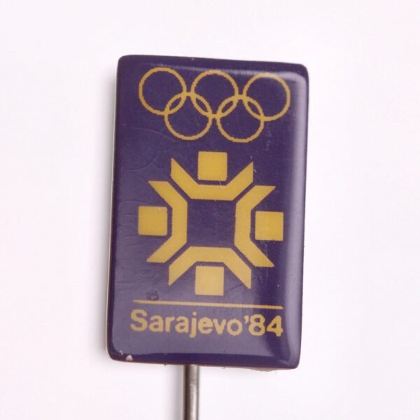 YUGOSLAVIA 1984 Sarajevo Olympic Games / logo / vintage lapel pin