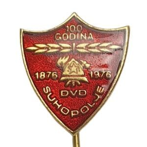 CROATIA Suhopolje 100th of Volunteer Firefighters Society vintage lapel pin