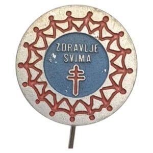 YUGOSLAVIA Red Cross / Health for all / vintage lapel pin