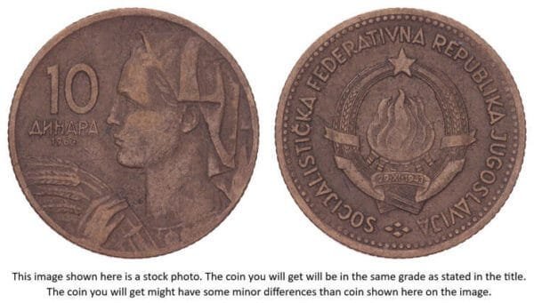 YUGOSLAVIA 10 dinara 1963 VF