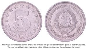 YUGOSLAVIA 5 dinara 1963 VF