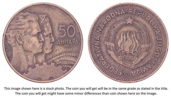 YUGOSLAVIA 50 dinara 1955 VF