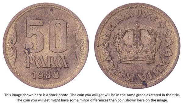 YUGOSLAVIA 50 para 1938 VF