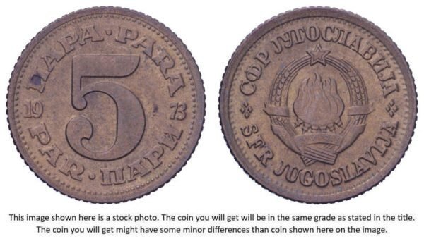 YUGOSLAVIA 5 para 1973 UNC-