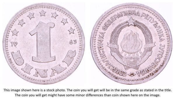 YUGOSLAVIA 1 dinar 1963 XF