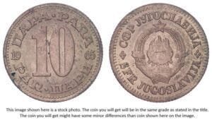 YUGOSLAVIA 10 para 1965 VF+
