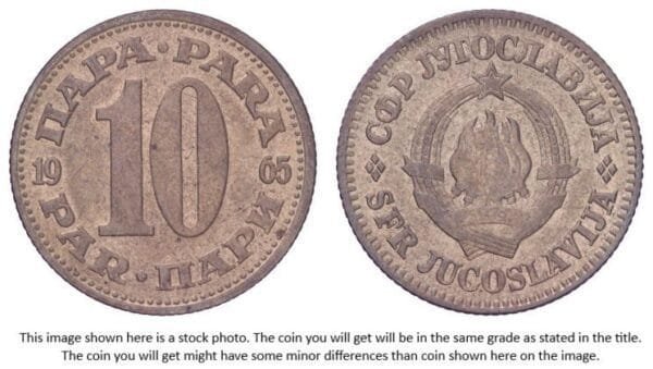 YUGOSLAVIA 10 para 1965 XF