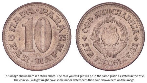 YUGOSLAVIA 10 para 1975 XF