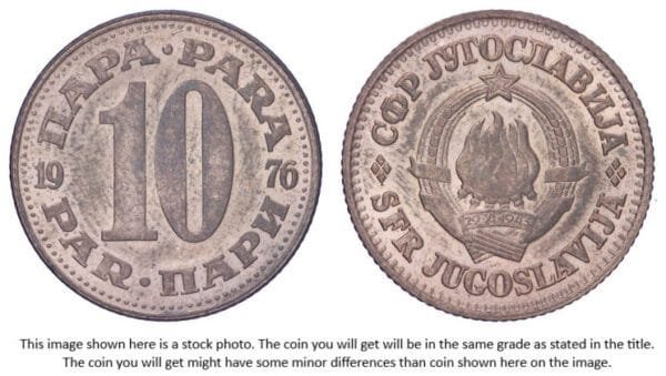 YUGOSLAVIA 10 para 1976 XF