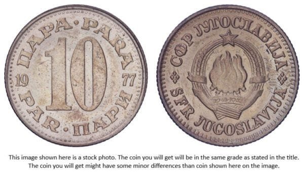 YUGOSLAVIA 10 para 1977 XF