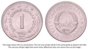 YUGOSLAVIA 1 dinar 1974 UNC-