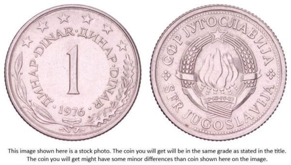 YUGOSLAVIA 1 dinar 1976 XF+