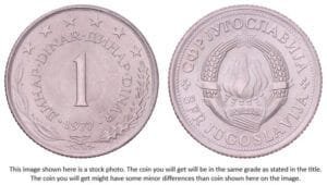 YUGOSLAVIA 1 dinar 1977 UNC