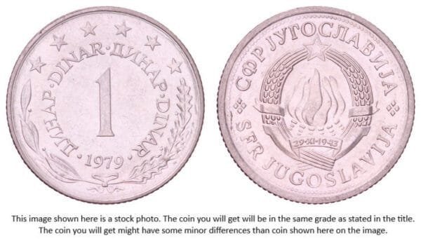 YUGOSLAVIA 1 dinar 1979 UNC-