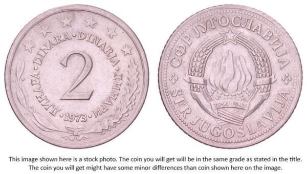 YUGOSLAVIA 2 dinara 1973 UNC-
