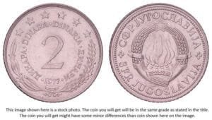 YUGOSLAVIA 2 dinara 1977 UNC-