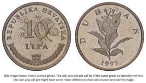 CROATIA 10 lipa 1995 / Croatian text / UNC-