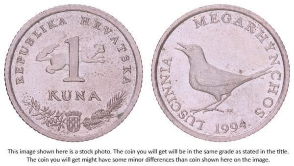 CROATIA 1 kuna 1994 / Latin text / XF