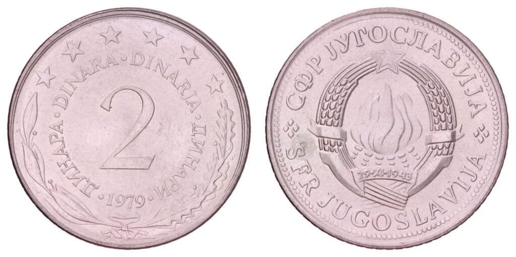 JUGOSLAVIJA 2 dinara 1979 UNC-