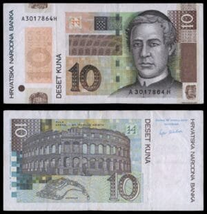 CROATIA 10 kuna 2004 / 10th Anniversary of Kuna / VF