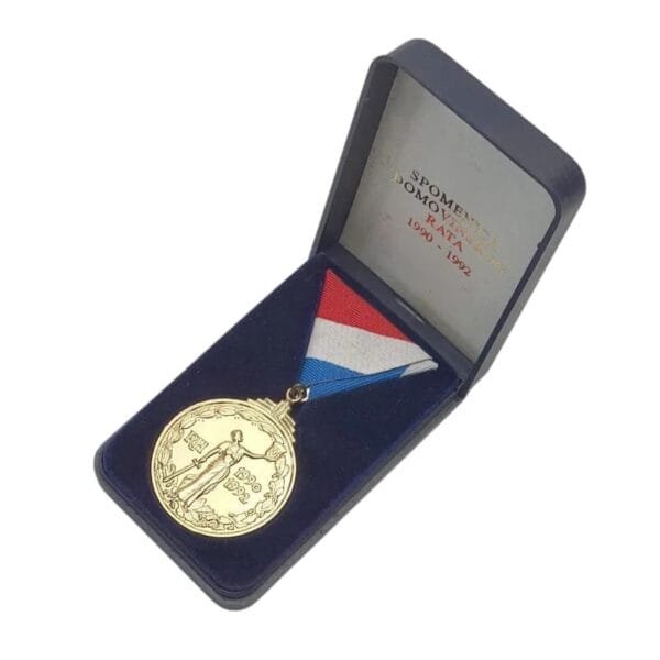 CROATIA Homeland Medal 1990-1992 [Domovinska kolajna] / trial strike / in Gold-like metal