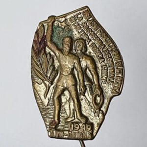 YUGOSLAVIA 1949 Rijeka-Fiume Athletics Rally vintage lapel pin