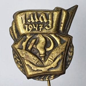 YUGOSLAVIA May 1st 1947 / Communist propaganda / vintage lapel pin