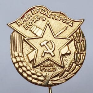 YUGOSLAVIA 1st Proletarian Storm Brigade / WWII Partisans / vintage lapel pin