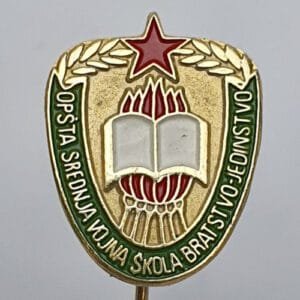 YUGOSLAVIA / Army / General Military High School - Bratstvo i jedinstvo / vintage lapel pin