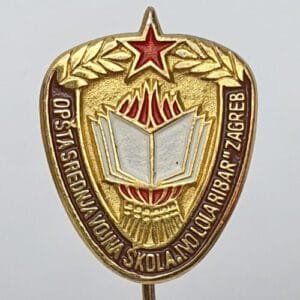 YUGOSLAVIA / Army / General Military High School - Ivo Lola Ribar - Zagreb / vintage lapel pin