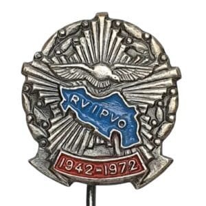 YUGOSLAVIA / Army / Airforce and Anti-Aircraft Defense / 1942-1972 / vintage lapel pin