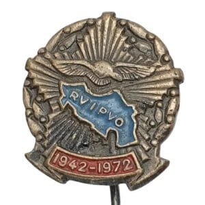 YUGOSLAVIA / Army / Airforce and Anti-Aircraft Defense / 1942-1972 / vintage lapel pin