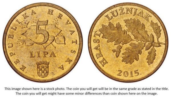 CROATIA 5 lipa 2015 / Croatian text / UNC