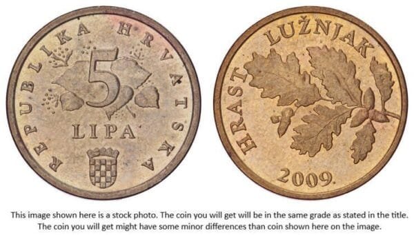 CROATIA 5 lipa 2009 / Croatian text / UNC