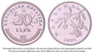 CROATIA 20 lipa 2005 / Croatian text / UNC