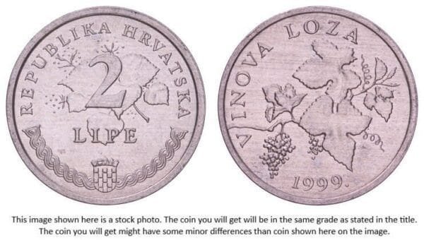 CROATIA 2 lipe 1999 / Croatian text / UNC